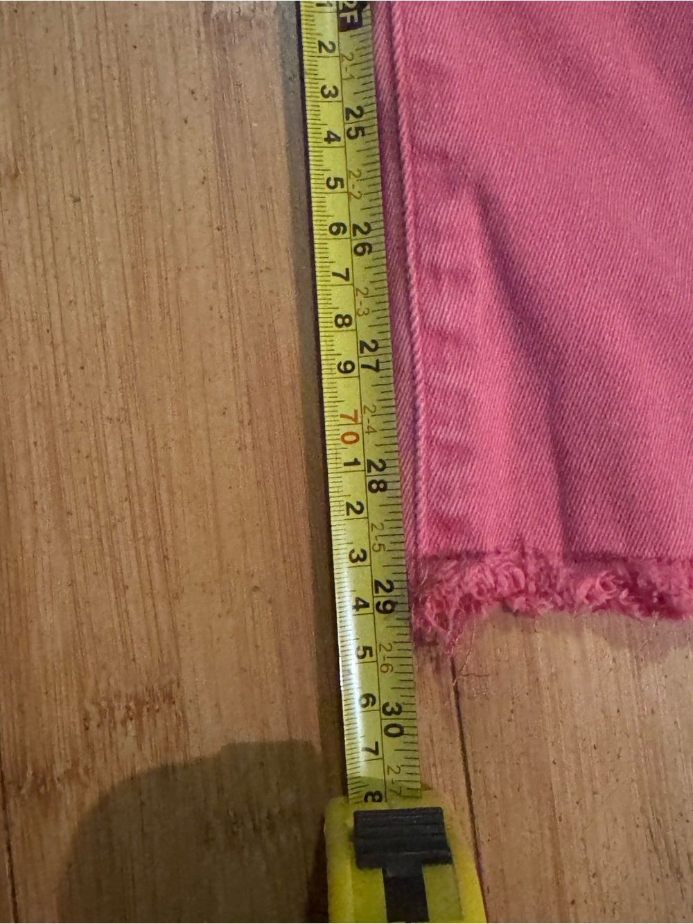 Zenana Coral Pink Frayed Hem Jeans - Picture 7 of 8